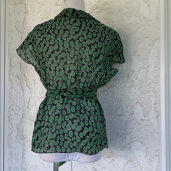 VTG 00s Anthro Odille Silk Abstract Spot blouse - Picture 5 of 11